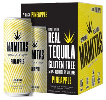 Mamitas - Pineapple Tequila & Soda (4 pack bottles) (4 pack bottles)